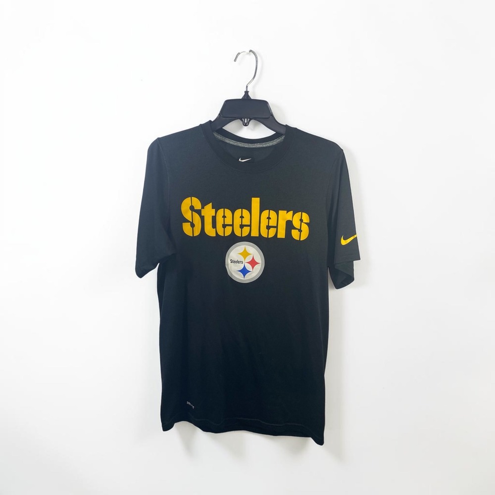 Nike Pittsburgh Steelers Dri-FIT Black Graphic T-Shirt Mens Small NFL Training